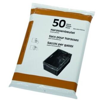 Harassenbeutel nature HD/PE einzel gefaltet