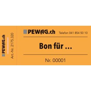 Gutscheinblock, nummeriert ....