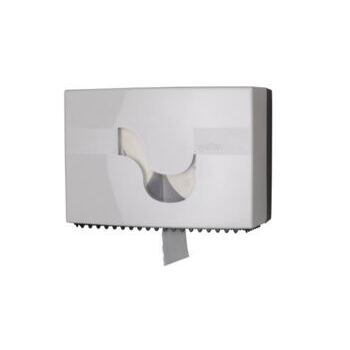 Dispenser WC-Doppelrollenhalter, weiss/transparent