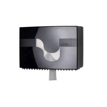 Dispenser WC-Doppelrollenhalter, schwarz/transparent