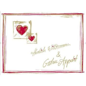 Tischset "Papier", Herzlich Willkommen