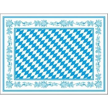 Tischset "Papier",BAYERN (Rauten mit Blumenbordüre)