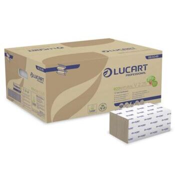 Falthandtuch Lucart EcoNatural, V-Falz, braun, 2-lagig