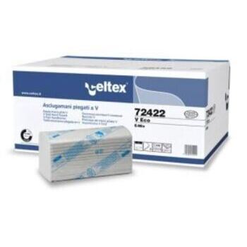 Falthandtuch V-Falz, 2-lagig, grau/grün