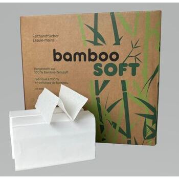 Falthandtuch Z-Falz BambooSoftl, 2-lagig, weiss