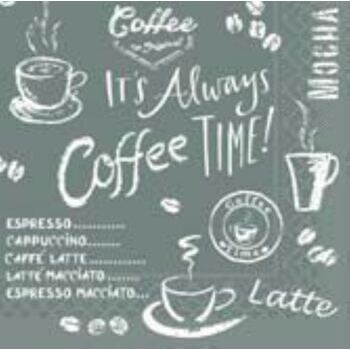 Serviette "COFFE TIME anthrazit"