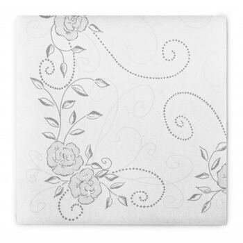 Serviette "HOCHZEIT hellgrau-silber"