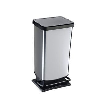 Treteimer, Edelstahl-Optik, Paso 40l
