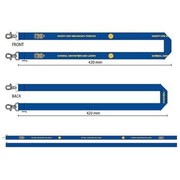 Lanyard Halsband 20 mm, blau