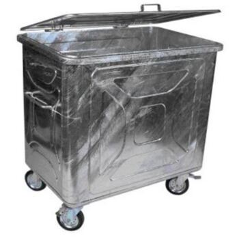 Stahlcontainer 800 Liter mit Fusspedal