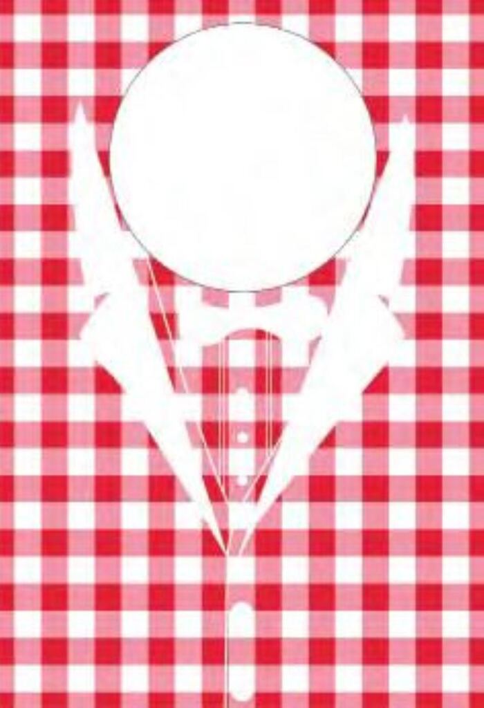 Jumbolätzchen, Vlies "KARO" rot