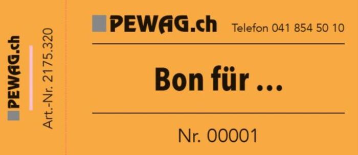 Gutscheinblock, nummeriert ....