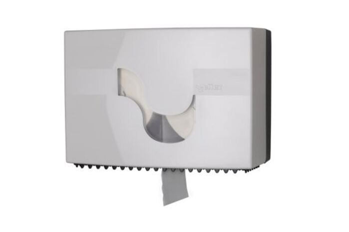 Dispenser WC-Doppelrollenhalter, weiss/transparent
