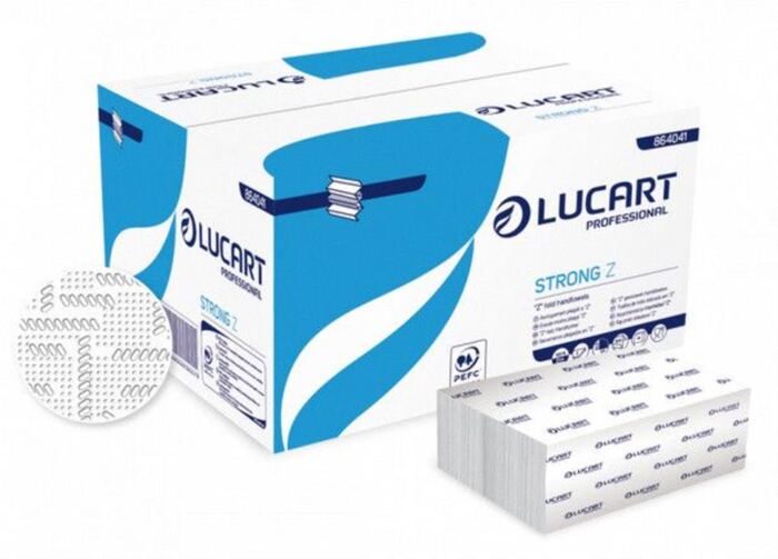 Falthandtuch Lucart Strong Z-Falz, weiss, 2-lagig