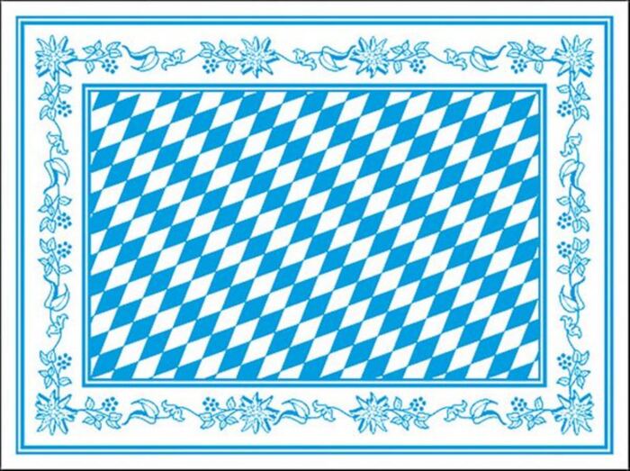 Tischset "Papier",BAYERN (Rauten mit Blumenbordüre)