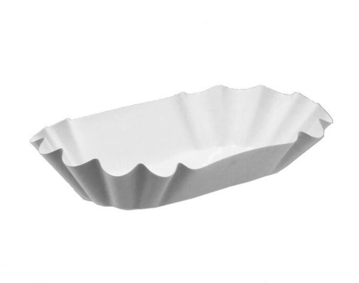 Pommes-Frites Schale, weiss