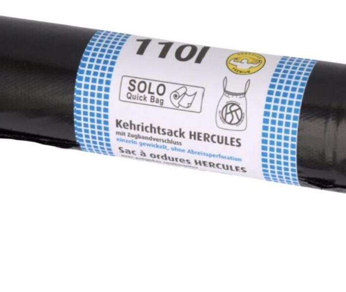 Herkules - Kehrichtsack mit Zugband, 110 Liter