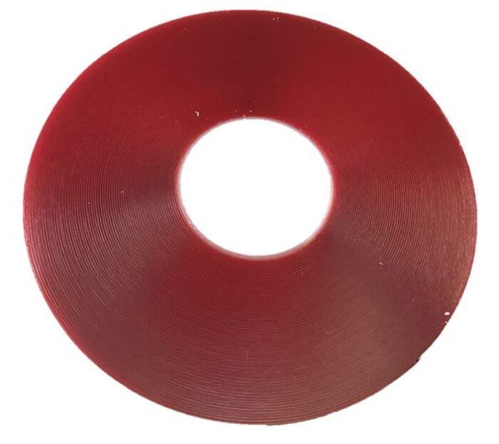 VHB transparent, rote Schutzfolie, 1 mm