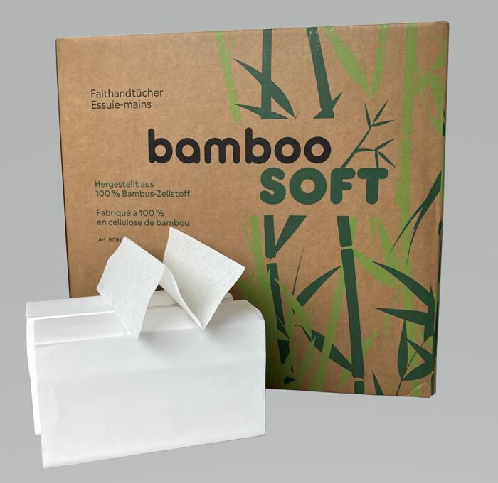 Falthandtuch Z-Falz BambooSoftl, 2-lagig, weiss