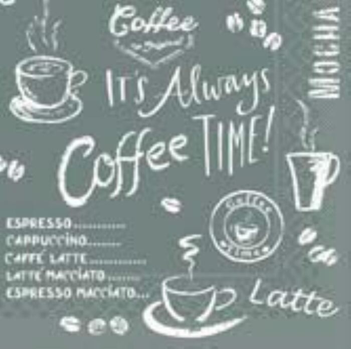 Serviette "COFFE TIME anthrazit"