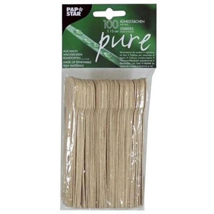 Rührstäbchen Holz,  100 Stück Pack