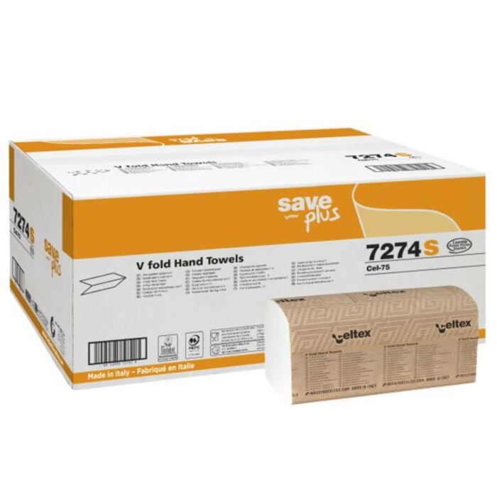 Falthandtuch V-Falz, 2-lagig, hochweiss