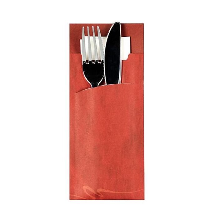 Papierbestecktasche + Serviette 33 x 33 cm