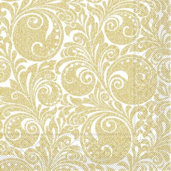 Serviette "JORDAN" weiss-gold