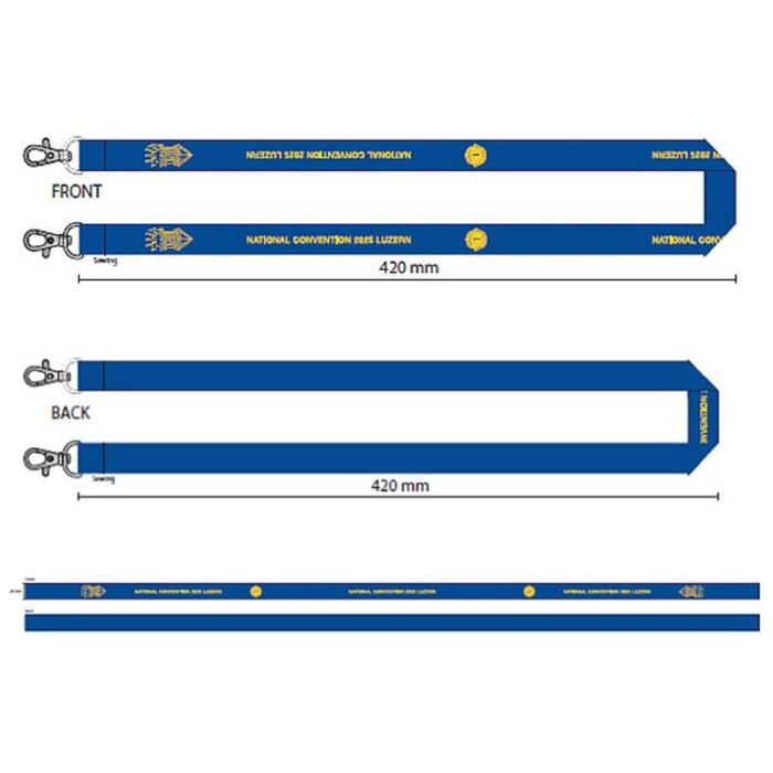 Lanyard Halsband 20 mm, blau