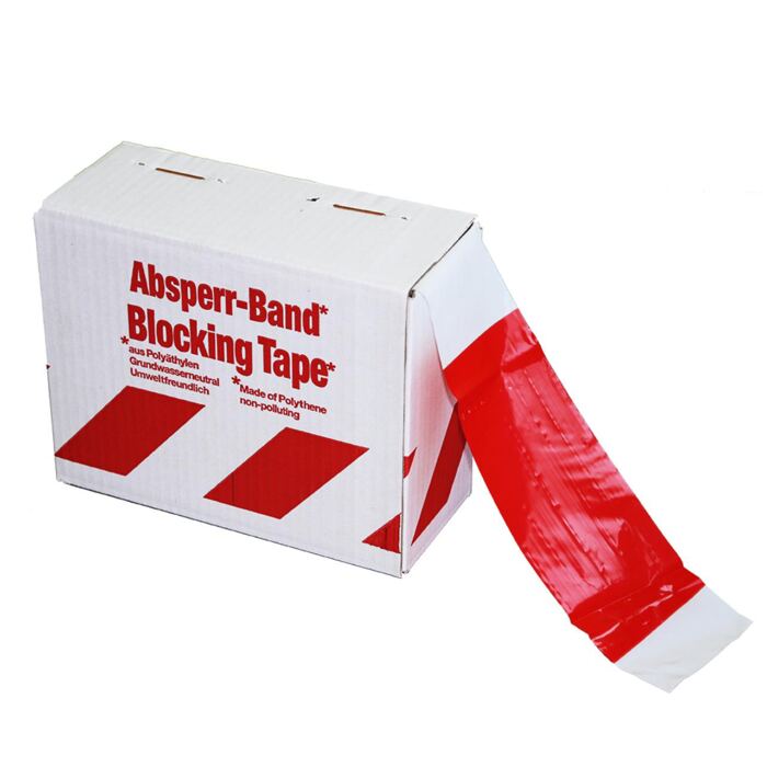 Absperrband rot/weiss
