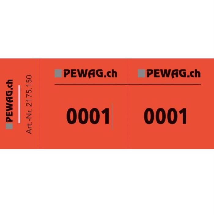 Doppelnummern Block durchnummeriert