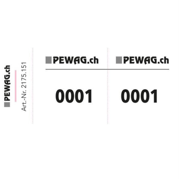 Doppelnummern Block durchnummeriert