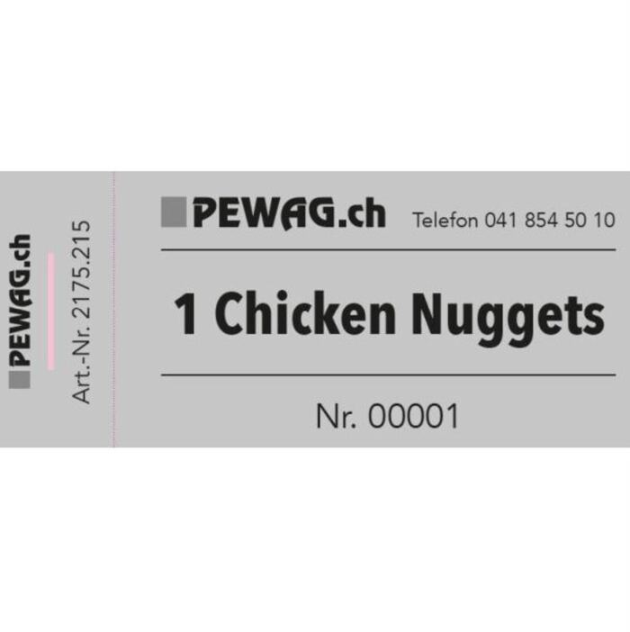 Gutscheinblock "Chicken Nuggets"