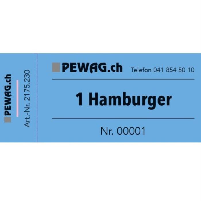 Gutscheinblock "Hamburger"