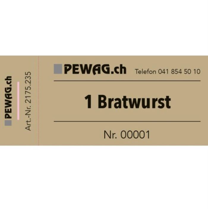 Gutscheinblock "Bratwurst"