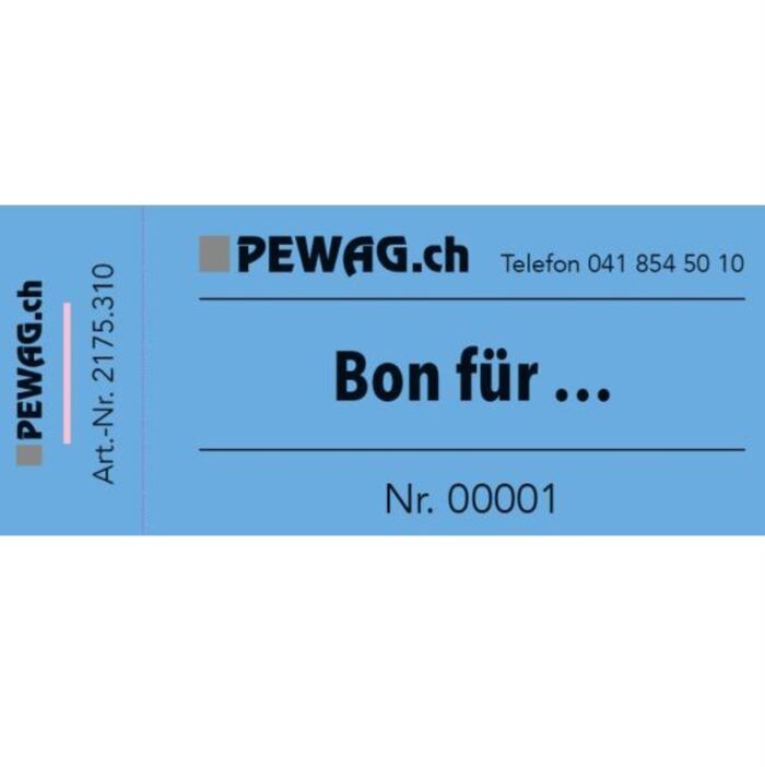 Gutscheinblock, nummeriert ....