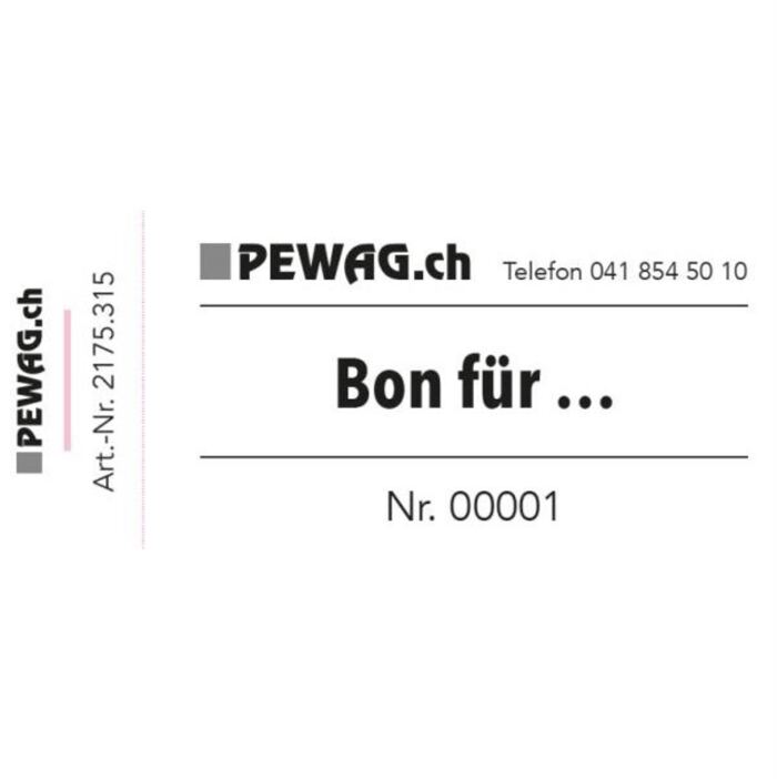Gutscheinblock, nummeriert ....