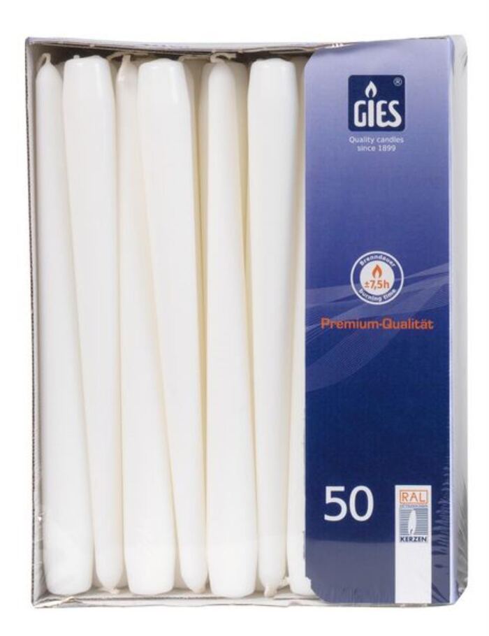 Spitzkerzen weiss