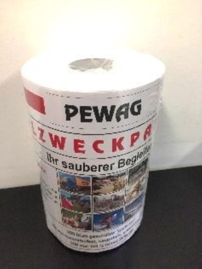 Mini-Reinigungsrolle in Schutzfolie, 2-lagig, weiss